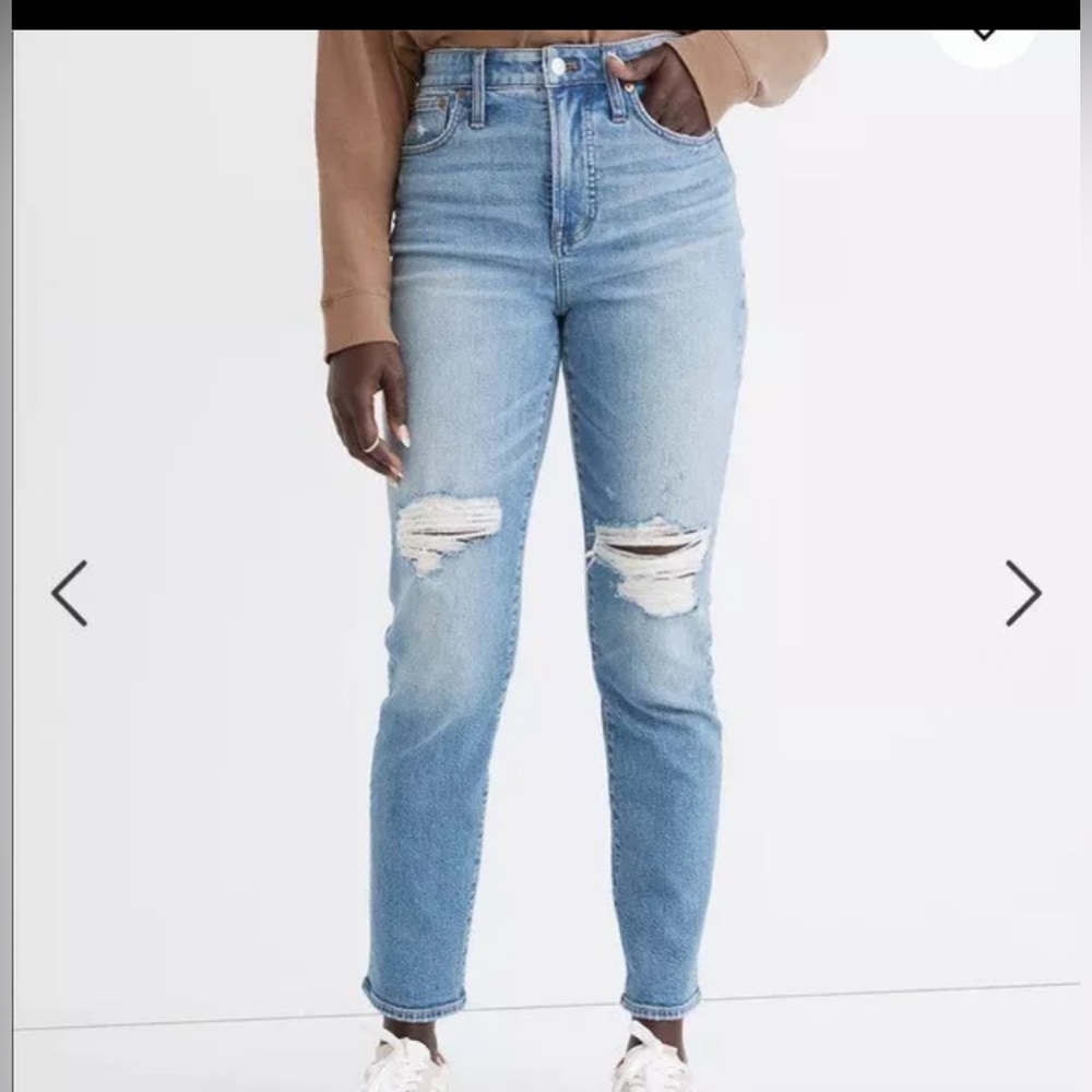 Madewell The Petite Curvy Perfect Vintage Jean Denman Wash Ripped Edition 28P